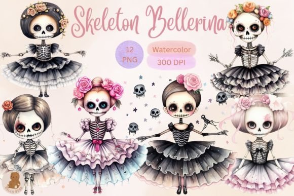 Download Sublimation Skeleton Ballerina - Sublimation skeleton Collection