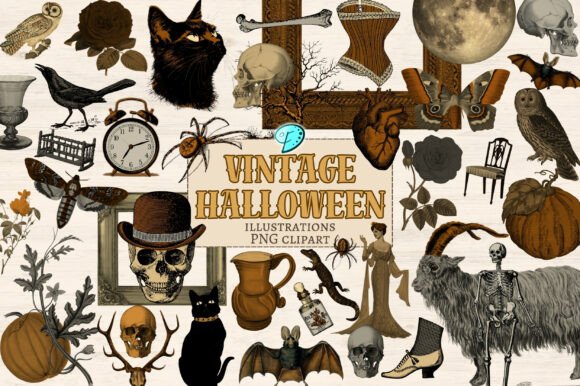 Download Vintage Halloween Illustrations Clipart - Halloween illustrations clipart Collection