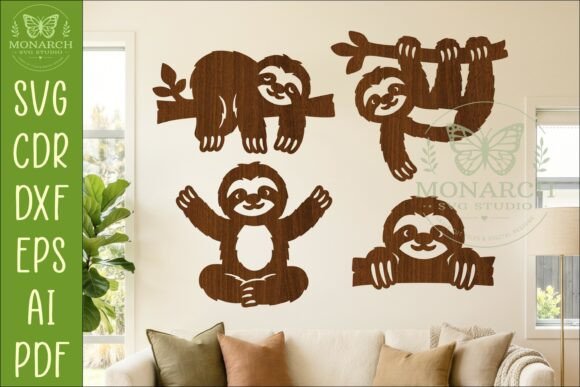 Download Cute Sloth Silhouette Designs 1 - Silhouette designs Collection
