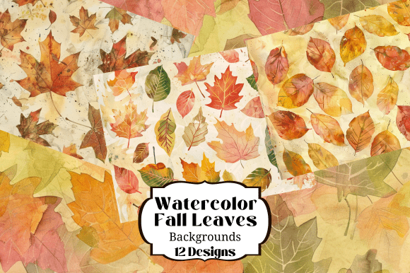 Download 12 Watercolor Fall Autumn Leaves FREE - Premium Resources