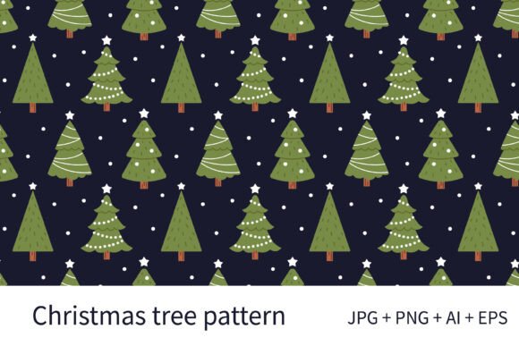 Download Winter Christmas Tree Seamless Pattern - Premium Resources