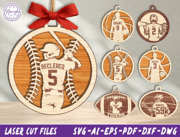 Download Sports Ornament Cut File SVG Bundle - Premium Resources