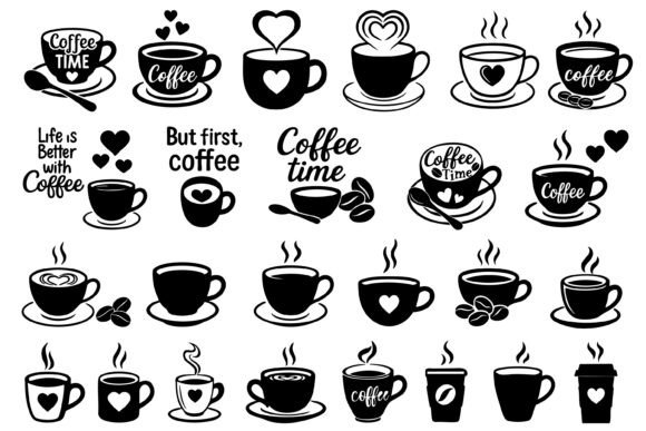 Download Coffee Cup Silhouette SVG Bundle - Premium Resources